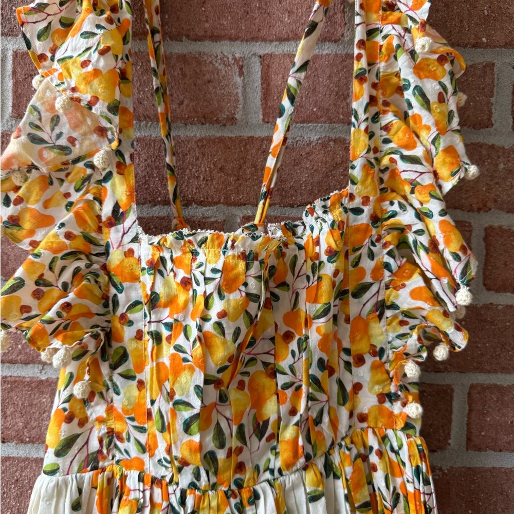 Farm Rio Off White Cashew Crossed Back Dress, Mix Print 🥰 - Picture 7 of 9